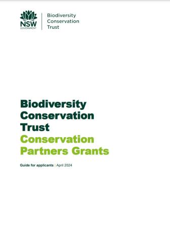 Conservation partners grants landholder guide cover