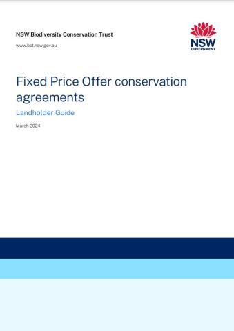 Fixed price offer landholder guide cover