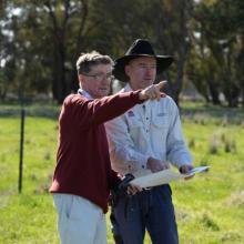 David Sloane and Matt O'Connell assessing the  Savernake property